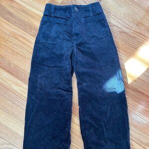 Maeve by Anthropology Navy Blue Corduroy Sailor Pant